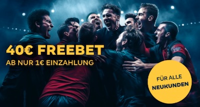 40€ Freebet für nur 1€ Einzahlung bei Merkur Bets!