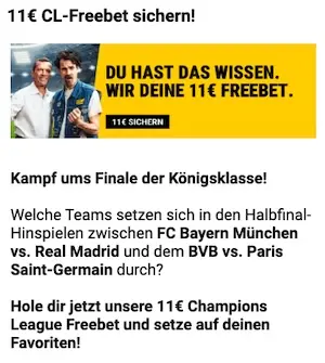 Interwetten Semifinale Freebet