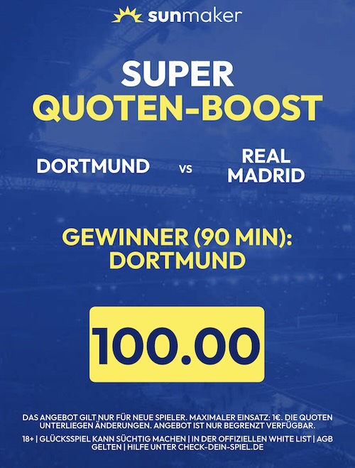 BVB Sieg Boost gegen Real bei Sunmaker