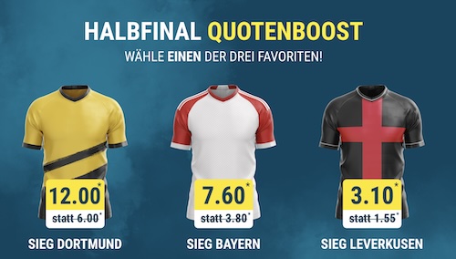 Sportwettend.e Boosts zu CL & EL Halbfinale