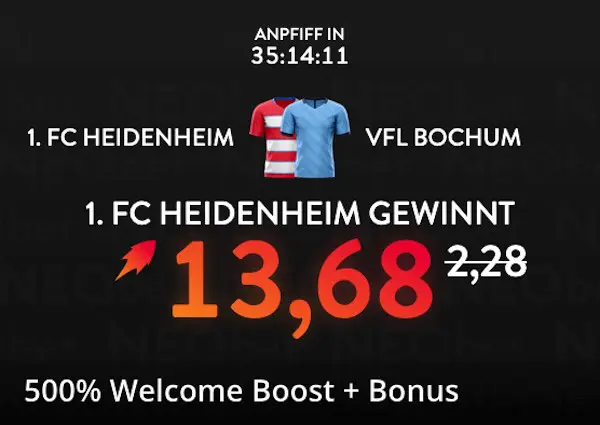 neobet boost auf 1 fc heidenheim gewinnt gegen vfl bochum