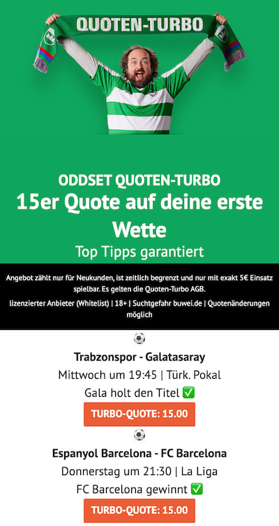 oddset boost gala u. barca am 14.5.