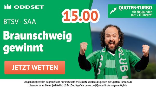 oddset quoten turbo auf braunschweig gewinnt gegen saarbrücken