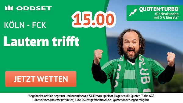 oddset boost auf lautern trifft gegen köln