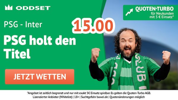 oddset quoten turbo auf psg holt den titel in der champions league