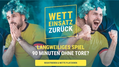 Bis zu 20€ Cashback bei der sportwetten.de Aktion Langweiliges Spiel