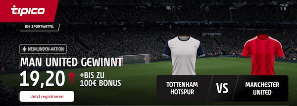 tipico boost auf man united gewinnt gegen tottenham hotspur