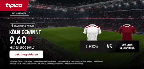 tipico boost auf köln gewinnt gegen jahn regensburg