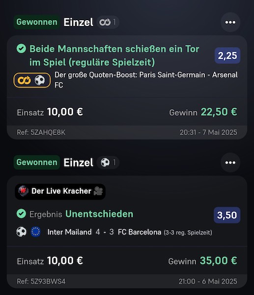 Winamax Quotenboosts und Live Kracher für Champions League Wetten 