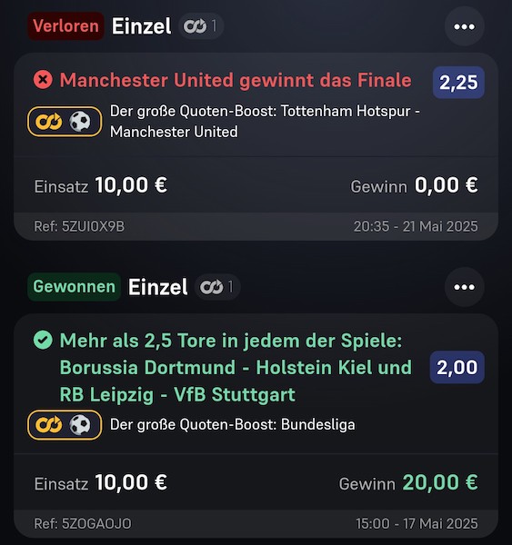 Nullsummenspiel mit unseren Bundesliga und Europa League Wetten bei Winamax 