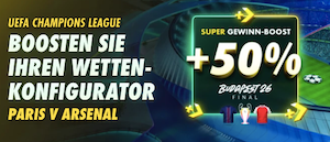 Super Gewinn Boost PSG Arsenal, 30.05