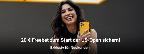 US Open 20€ Gratiswette