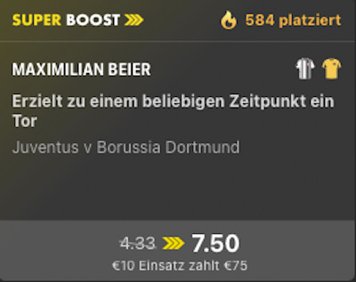 bet365 SuperBoost, 16.9.