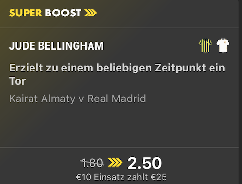bellingham trifft, bet365. 30.9.