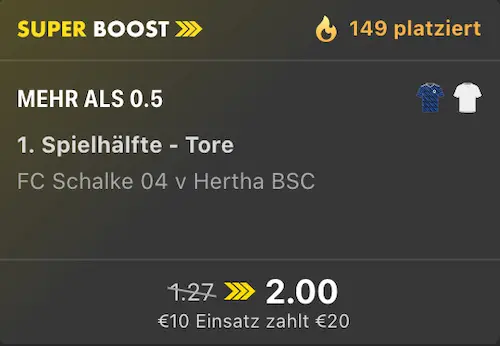 bet365 superboost, 1.8.