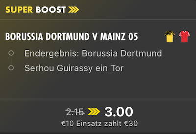 BEt365 SuperBoost BVB FSV, 13.2.