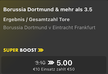 bvb superboost 8.5. bet365