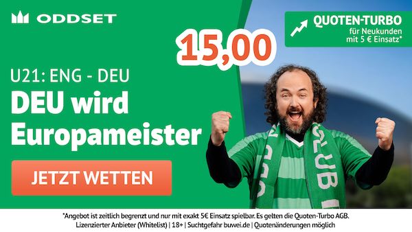 oddset quoten turbo auf deutschland wird u21 europameister