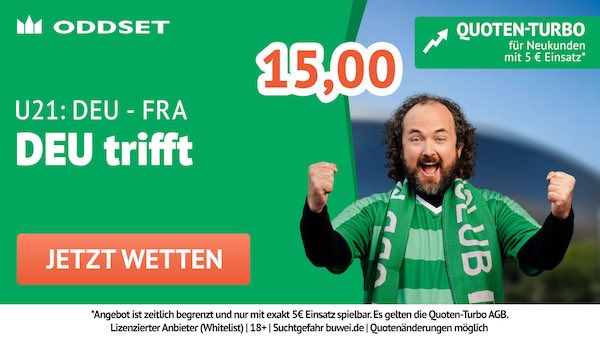 oddset quoten turbo auf u21 deutschland trifft gegen frankreich