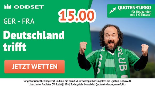 oddset quoten turbo auf deutschland trifft gegen frankreich