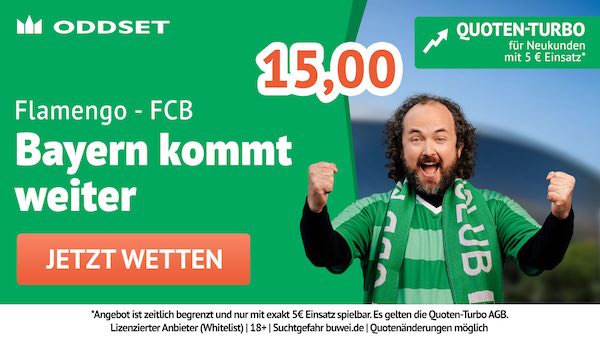 oddset quoten turbo auf bayern kommt gegen flamengo weiter