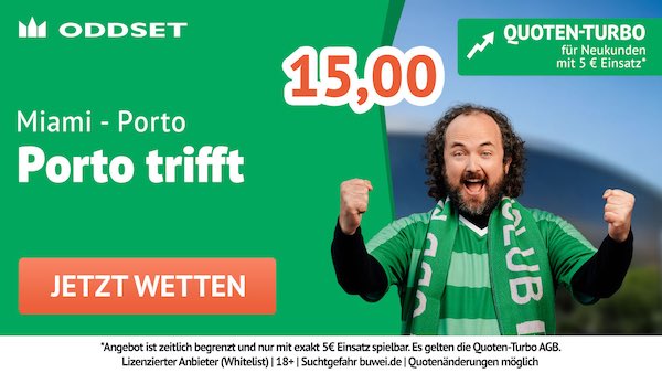 oddset quoten turbo auf porto trifft gegen inter miami