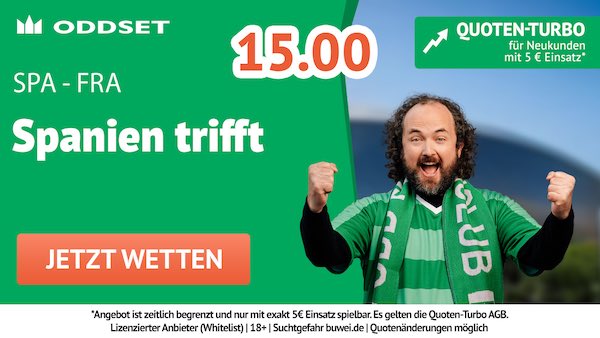 oddset quoten turbo auf spanien trifft gegen frankreich