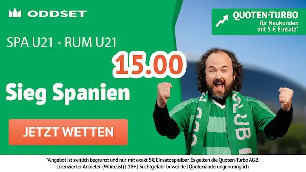 oddset quoten turbo auf spanien u21 gewinnt gegen rumänien u21
