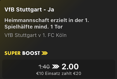 superboost bet365 vfb fck 4.9.