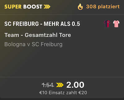 bet365 superboost freiburg, 2.10.