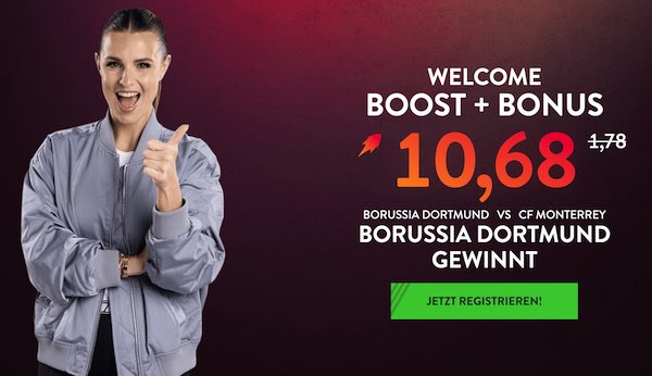neobet boost auf borussia dortmund gewinnt gegen cf monterrey