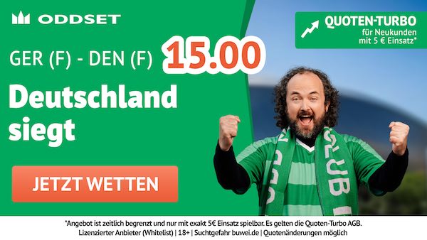oddset quoten turbo auf deutschland besiegt bei der frauen em dänemark