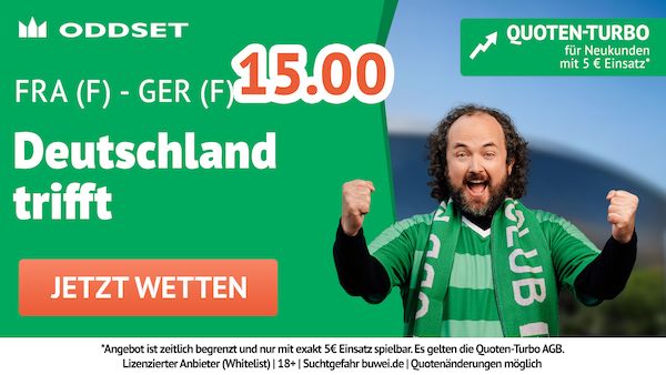 oddset quoten turbo auf deutschland trifft bei der frauen em gegen frankreich