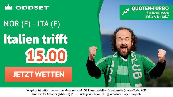 oddset quoten turbo auf italien trifft bei der frauen em gegen norwegen