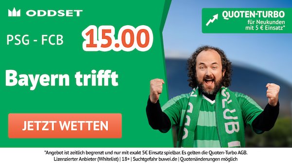 oddset quoten turbo auf bayern trifft gegen psg
