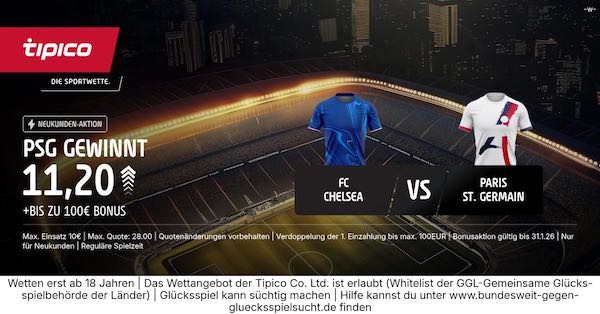 tipico boost auf psg gewinnt gegen chelsea