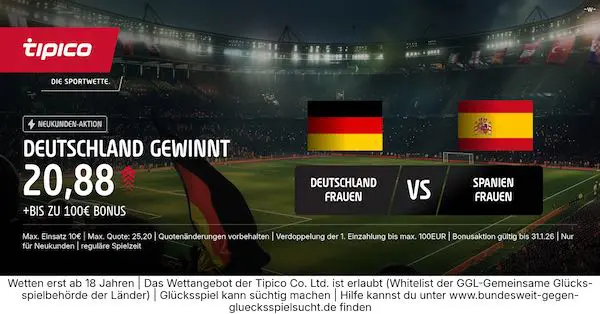 tipico boost auf deutschland gewinnt bei der frauen em gegen spanien