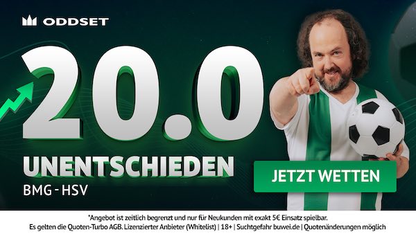 oddset quoten turbo auf ein unentschieden bei bmg hsv