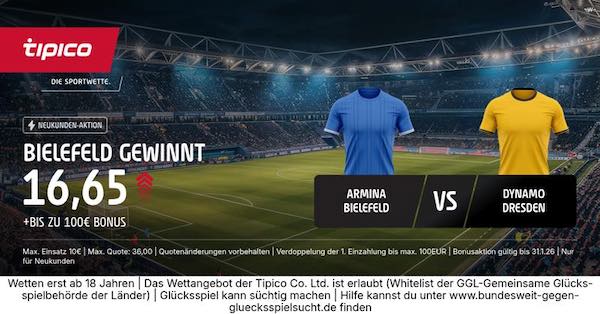 tipico boost auf bielefeld gewinnt gegen dynamo dresden
