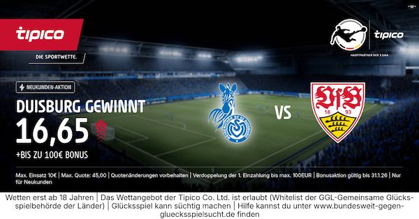 tipico boost auf msv duisburg gewinnt gegen vfb stuttgart ii