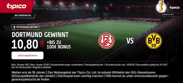 tipico boost auf dortmund gewinnt bei rw essen