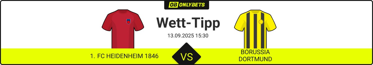 1 fc heidenheim 1846 borussia dortmund wett tipp
