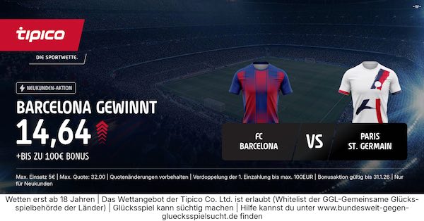 tipico boost auf barcelona gewinnt gegen paris sg