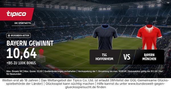 tipico boost auf bayern gewinnt bei der tsg hoffenheim
