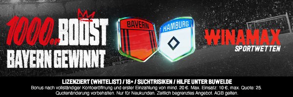 winamax boost auf bayern gewinnt gegen hamburg