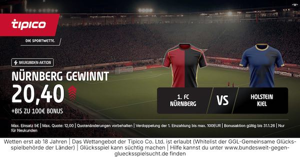 tipico boost auf nürnberg besiegt kiel