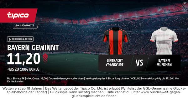 tipico boost auf bayern gewinnt gegen eintracht frankfurt