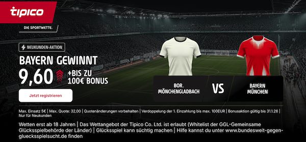 tipico boost auf bayern besiegt mönchengladbach