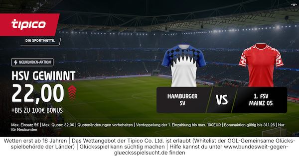 tipico boost auf hsv gewinnt gegen mainz 05