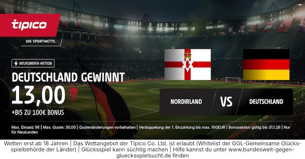 tipico boost auf deutschland gewinnt gegen nordirland